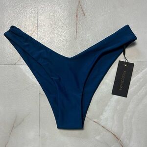 Pinkcolada Navy Blue Bikini Bottoms Size Medium NWT New Thong